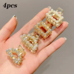 Pearl & Rhinestone - Claw Clips (Set of 4)