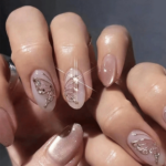 Pink Butterfly Small Nails Set