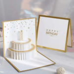 White Luxury Pop-Up Birthday Card