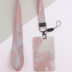Peachy Marble Polyester Lanyard
