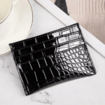 Faux Croc Pattern Card Holder
