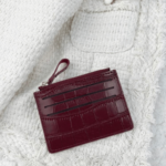 Faux Croc Pattern Card Holder