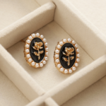 Midnight Rose Studs